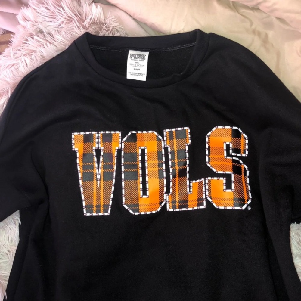 PINK collegiate VOLS Cropped Sweater